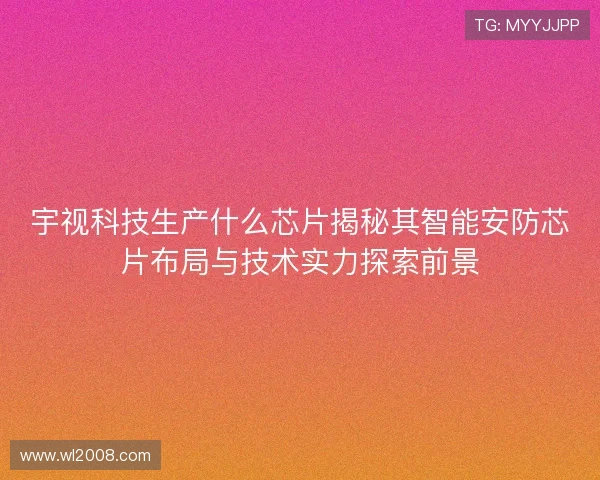 宇视科技生产什么芯片揭秘其智能安防芯片布局与技术实力探索前景